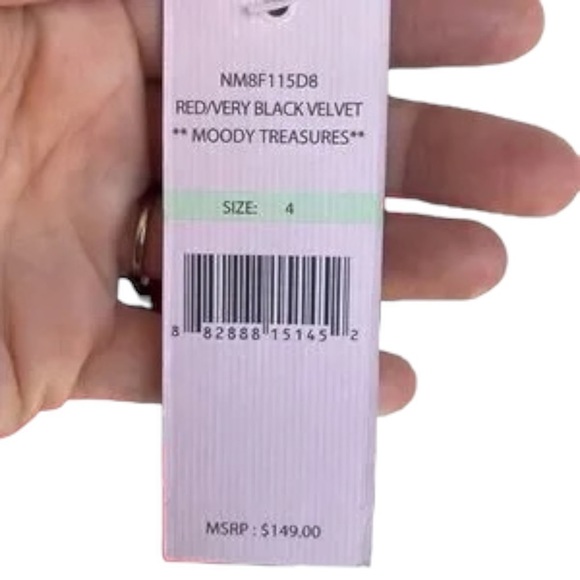 NEW WITH TAGS NANETTE LEPORE 3/4 RUFFLED SLEEVE MIDI RUFFLED FLOUNCE HEM DRESS - Picture 4 of 5